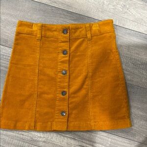 Forever 21 Golden Button-Front Mini Skirt